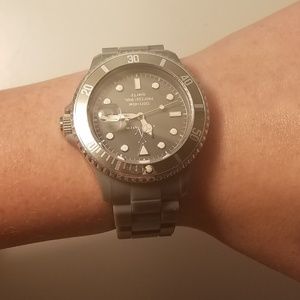 cute gray and silver watch